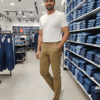 Men's Modern Regular Fit Stretch Chinos