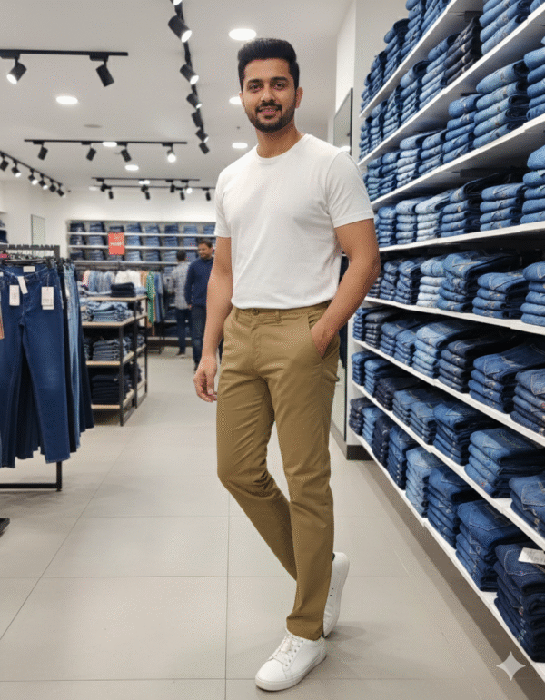 Men's Modern Regular Fit Stretch Chinos