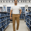 Men's Modern Regular Fit Stretch Chinos