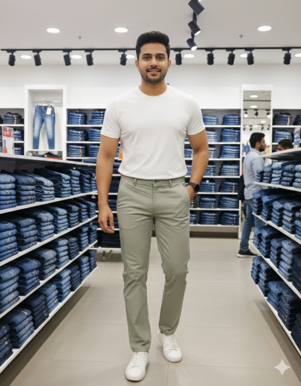 Men's Modern Regular Fit Stretch Chinos