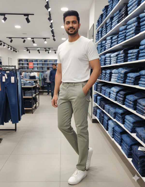Men's Modern Regular Fit Stretch Chinos