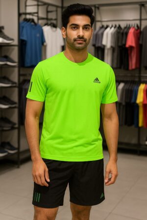 Men's Sportswear Combo : Dry-Fit T-shirt & Lycra Shorts