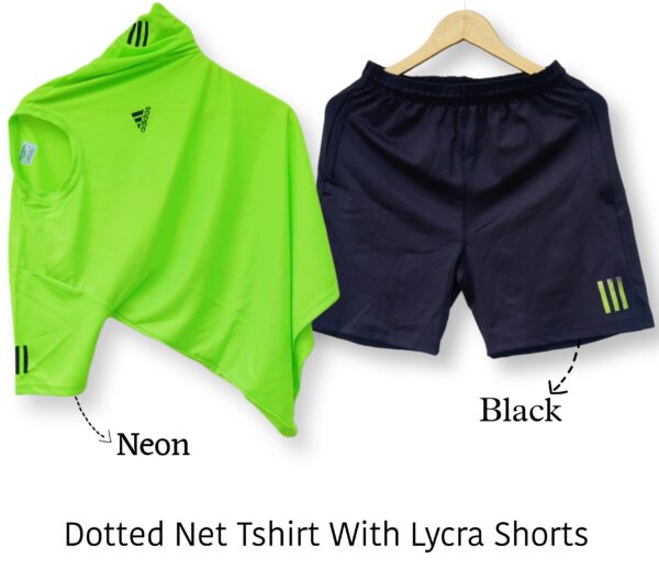 Men's Sportswear Combo : Dry-Fit T-shirt & Lycra Shorts
