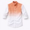 Ombre Mandarin Collar Shirt