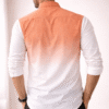 Ombre Mandarin Collar Shirt