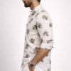 OFF-WHITE FLORAL PRINTED CASUAL SHIRT
