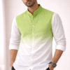 Ombre Mandarin Collar Shirt