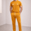 Mustard Half Sleeve Track Suit Set