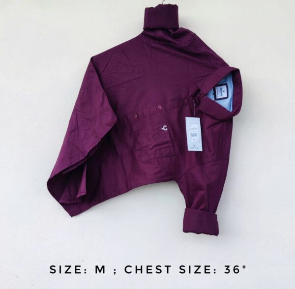 Wine/Burgundy Plain Shirt