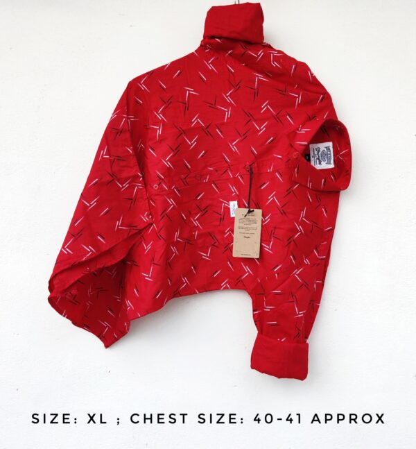 Red Printed Full Sleeve Shirt