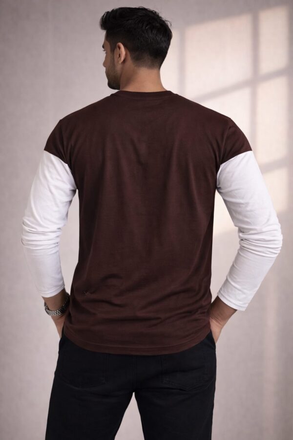 Brown+White+Red Full Sleeve Tshirt