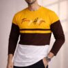 Mustard + Brown + White Full Sleeve Tshirt
