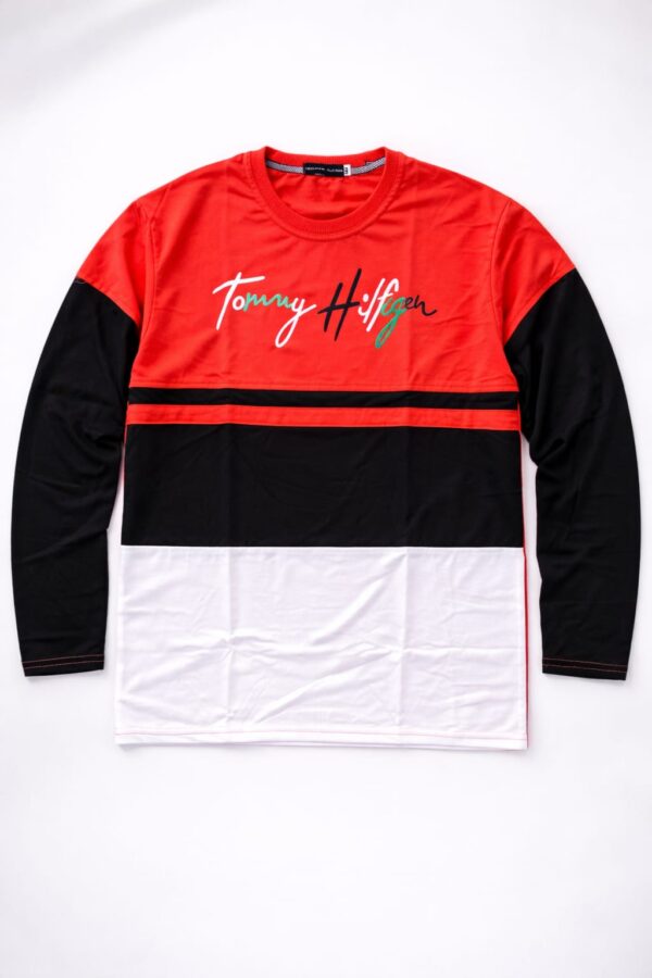 Red+Black+White Full Sleeve Tshirt