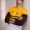 Mustard + Brown + White Full Sleeve Tshirt