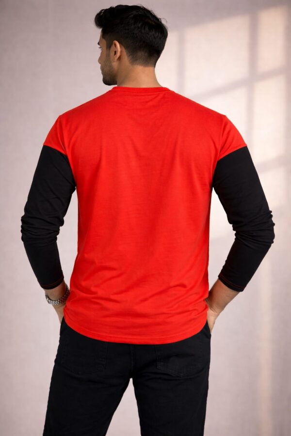 Red+Black+White Full Sleeve Tshirt