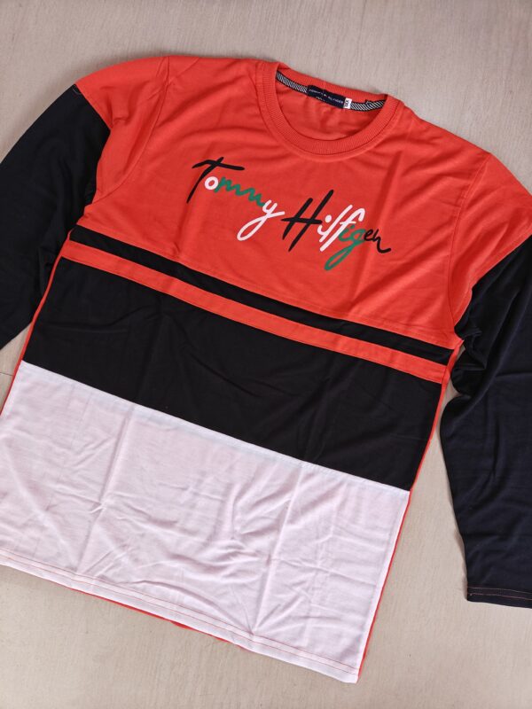 Red+Black+White Full Sleeve Tshirt