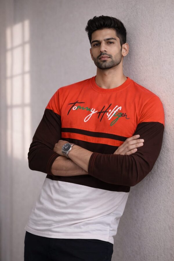 Red+Black+White Full Sleeve Tshirt