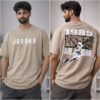 Beige/Sand Printed Drop-Shoulder Tshirt