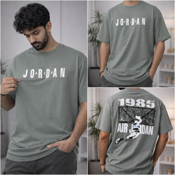 OLIVE PRINTED DROP SHOULDER T-SHIRTS