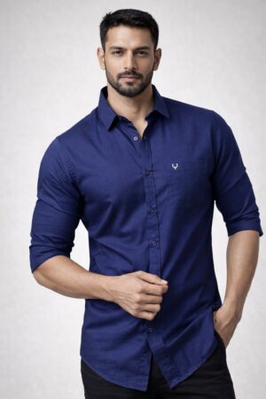 Navy Blue Plain Shirt