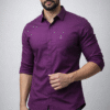 Purple / Royal Purple Plain Shirt