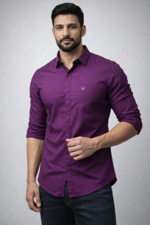 Purple / Royal Purple Plain Shirt