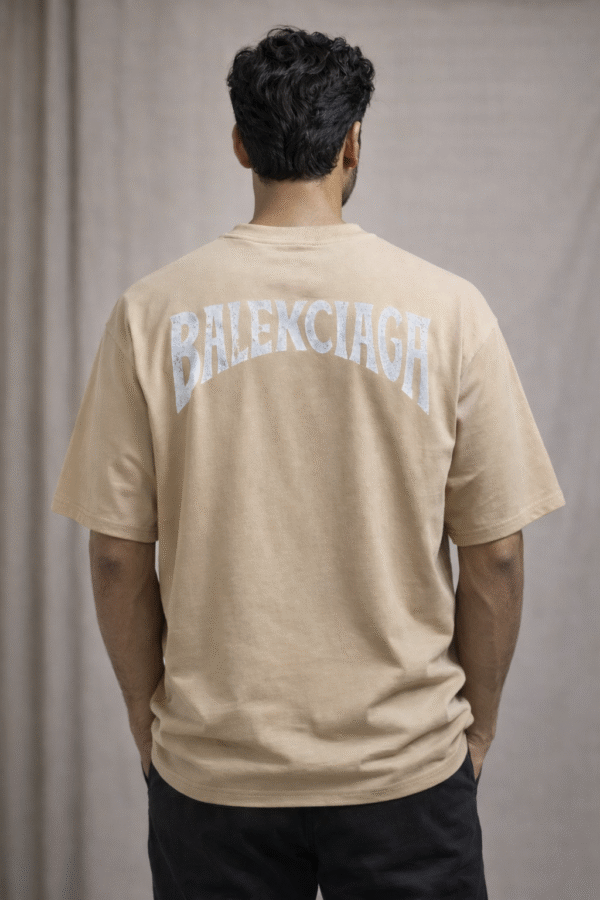 BEIGE/SAND PARIS DROP SHOULDER TSHIRT