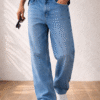 Light Blue Shade Straight Fit Men's Jeans