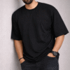 Black Oversized Plain Tshirt