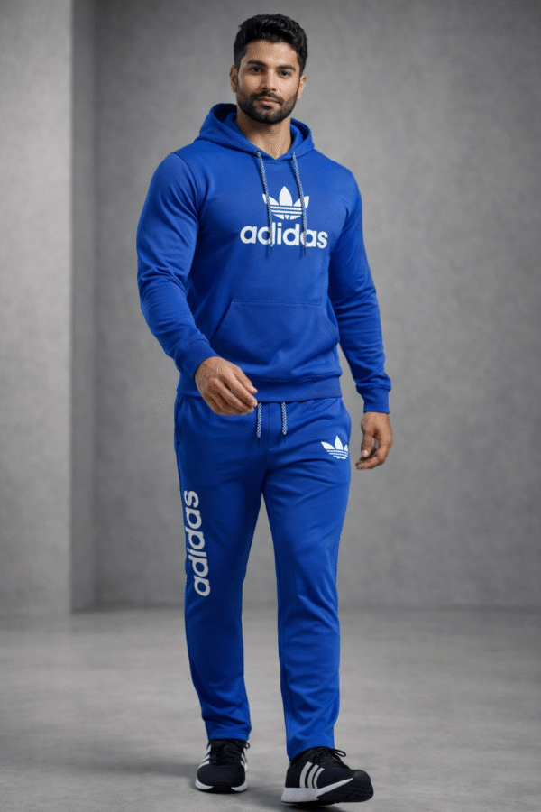 Royal Blue Sports Hoodie Tracksuit Set