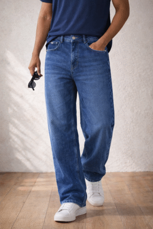 Dark Blue Shade Straight Fit Men's Jeans