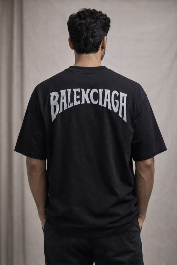 BLACK PARIS DROP SHOULDER T-SHIRTS