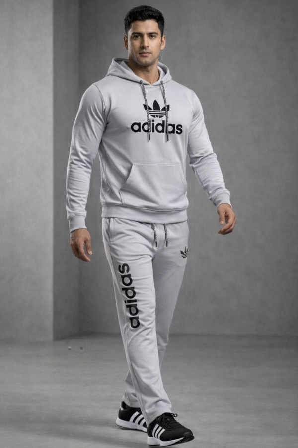 Light Grey/Ice Grey Hoodie Tracksuit Set