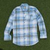 Sky Blue Casual Check Full Sleeve Shirt