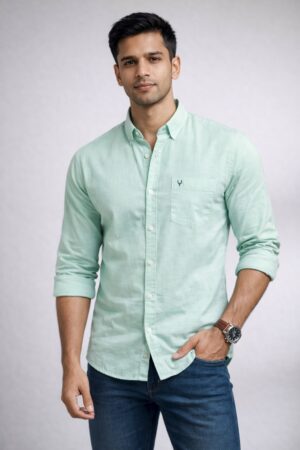 Mint Green/Sea Green Plain shirt