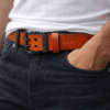Vintage Tan/Burnt Brown (Dual Tone) Men's Leather Belt