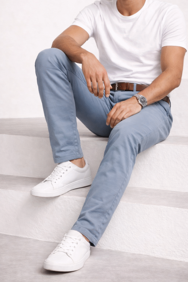 Sky Blue Formal Casual Chinos