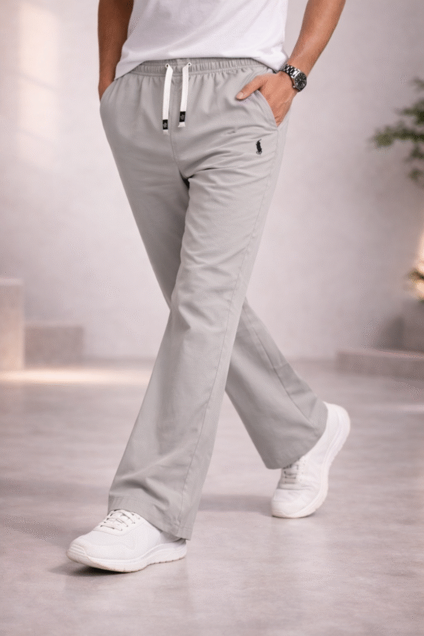 Sage Grey Boot-Cut Trackpant