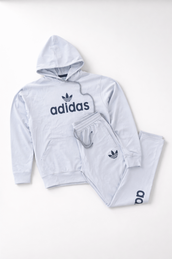 Light Grey/Ice Grey Hoodie Tracksuit Set