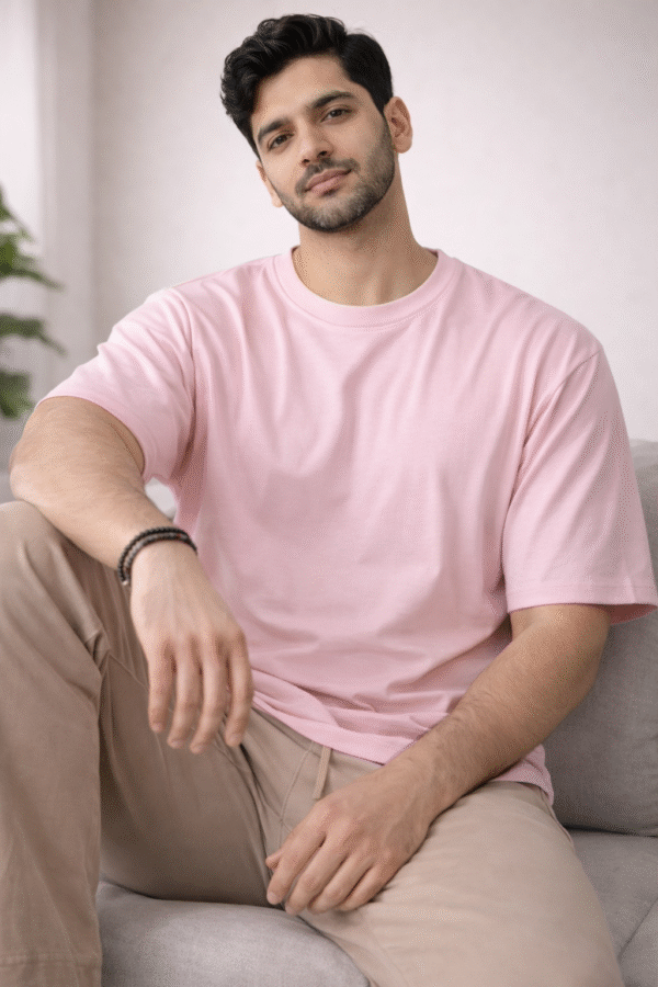 Onion Pink Plain Over-Sized Tshirt