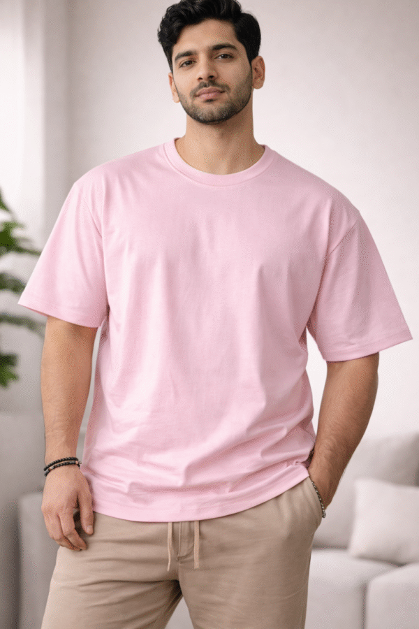 Onion Pink Plain Over-Sized Tshirt