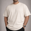 Off-White Cream Plain Over-Sized Tshirt