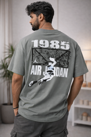 OLIVE PRINTED DROP SHOULDER T-SHIRTS