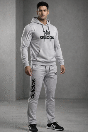 Light Grey/Ice Grey Hoodie Tracksuit Set