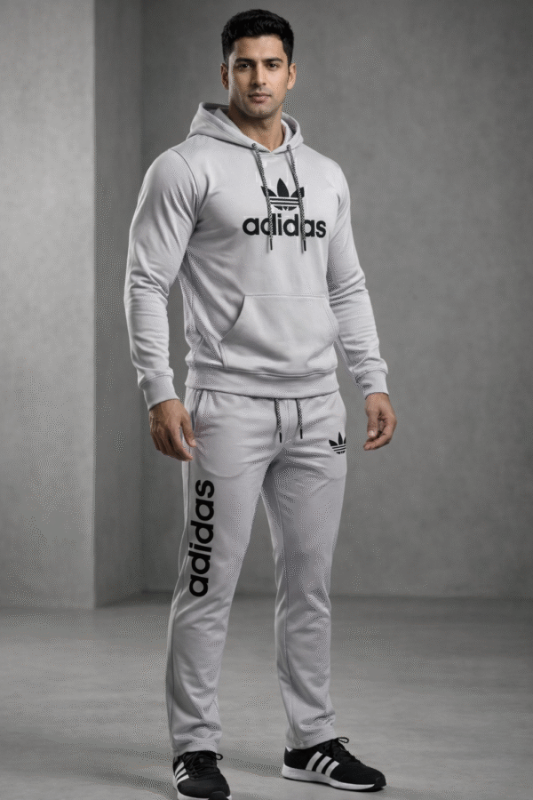 Light Grey/Ice Grey Hoodie Tracksuit Set