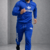Royal Blue Sports Hoodie Tracksuit Set