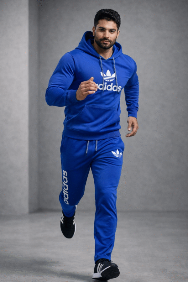Royal Blue Sports Hoodie Tracksuit Set