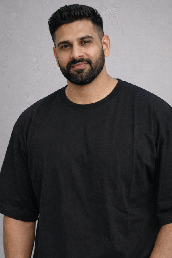 Black Oversized Plain Tshirt