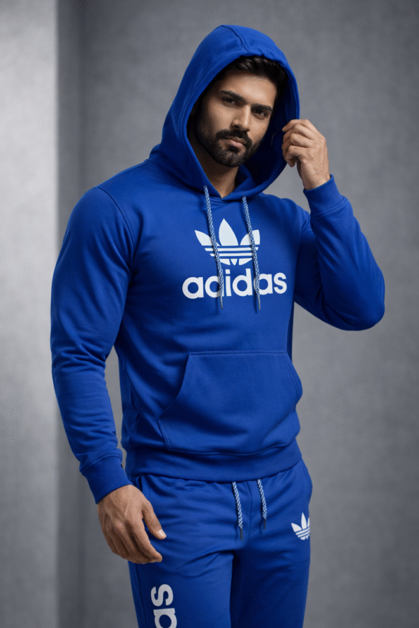 Royal Blue Sports Hoodie Tracksuit Set