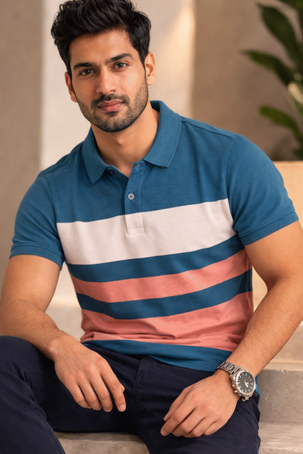 Teal Blue Polo T-Shirt